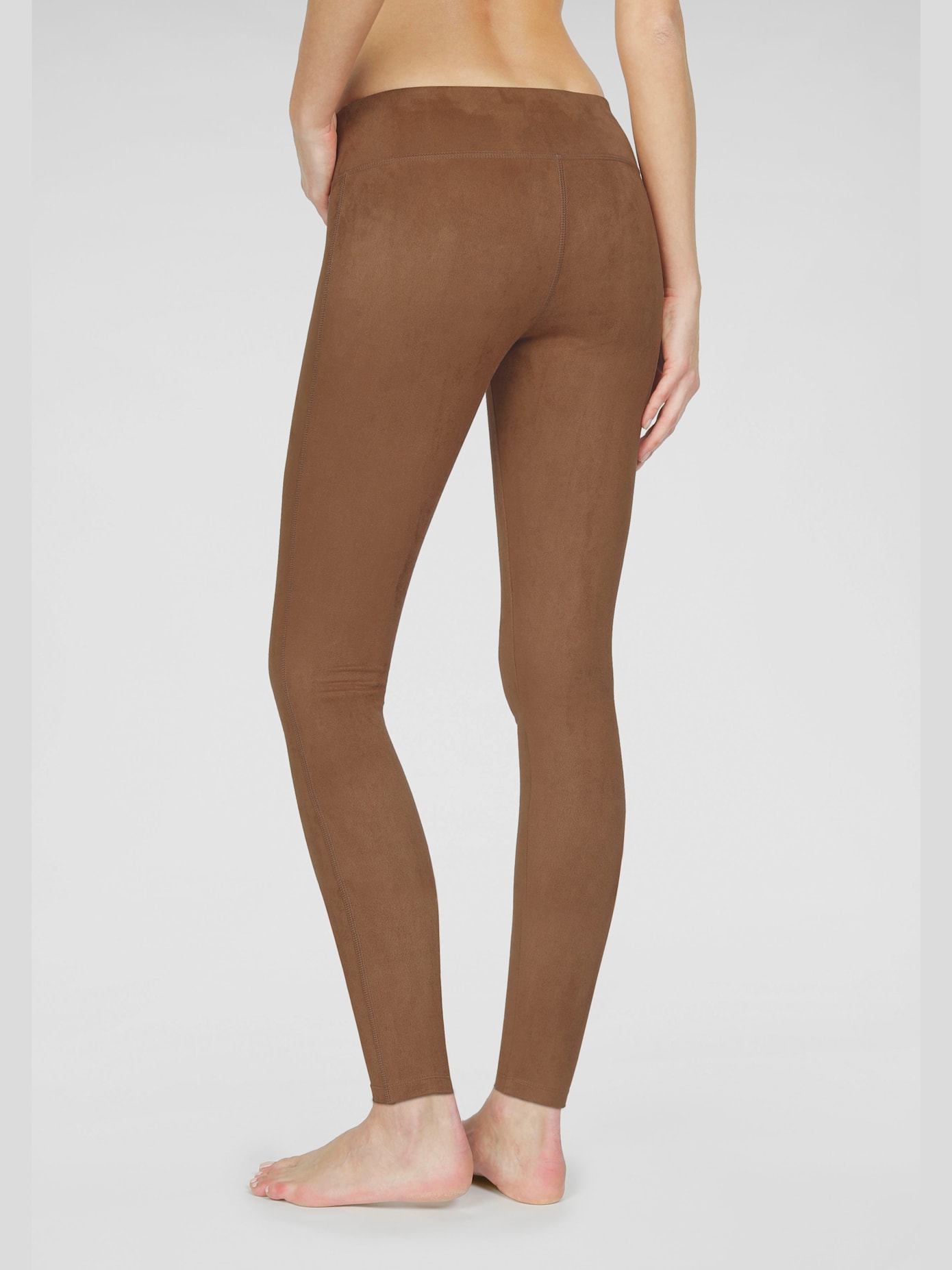 Legging imitation cuir velours