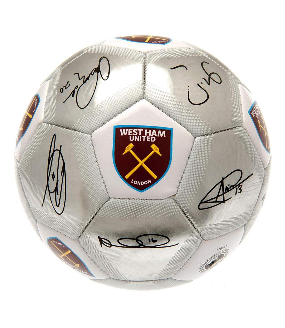 West Ham United FC - Ballon de foot (Argenté) (Taille unique) - UTTA3204