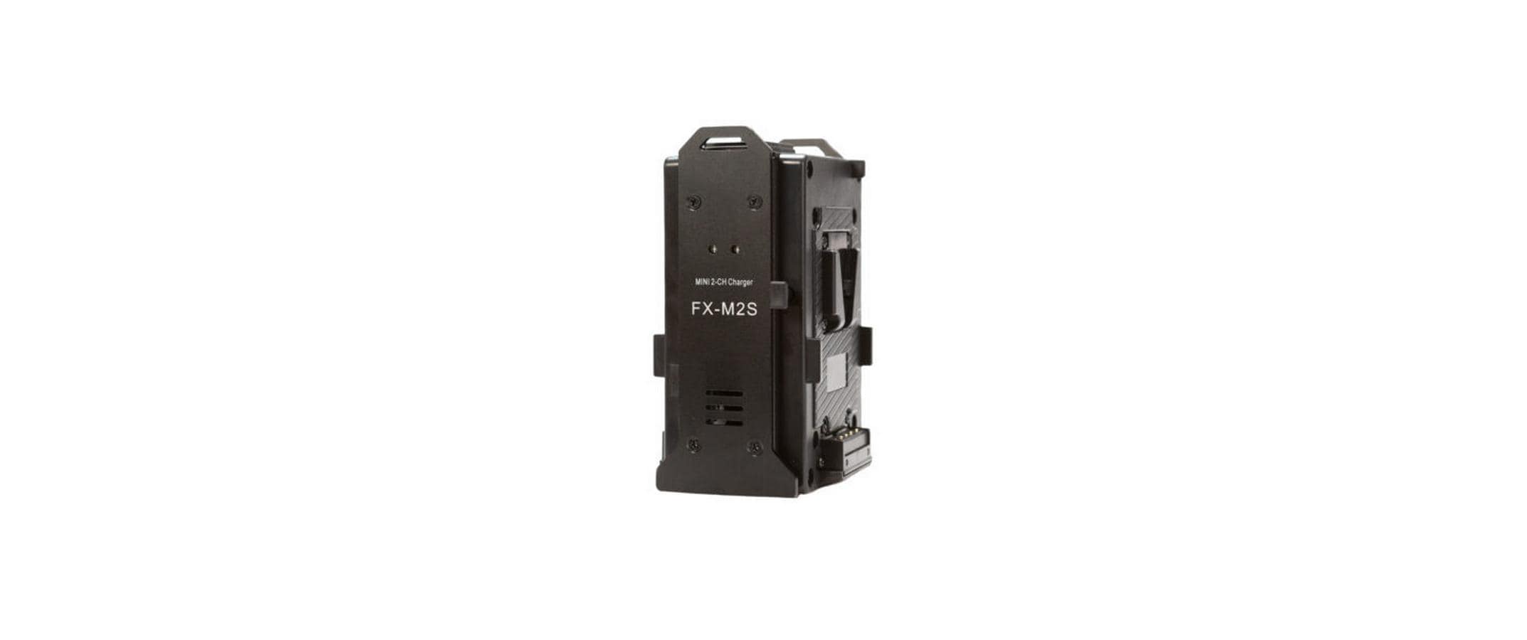Ladegerät Mini Charger V-Mount (2 Kanal)<br>Mini-Ladegerät mit 2 Ampere Ladestrom zum gleichzeitigen Laden von zwei V-Mount-Akkus
