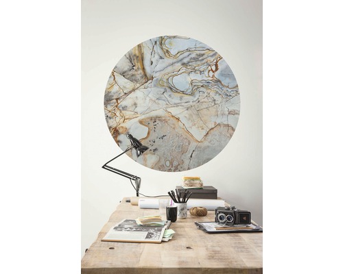 Zelfklevend fotobehang D1-025 Dot Marble Sphere Ø 125 cm