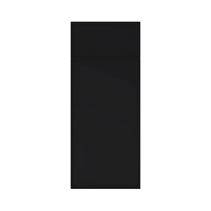 Façade de cuisine 1 porte et 1 tiroir Pasilla noir mat l. 30 cm x H. 72 cm GoodHome