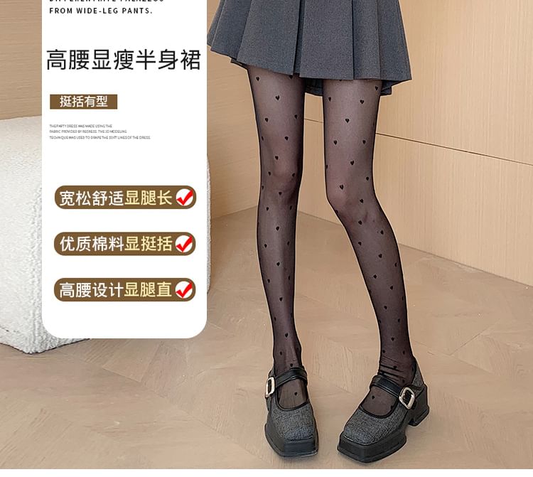 OGAWA - Hoge taille geplooide mini A-lijn rok