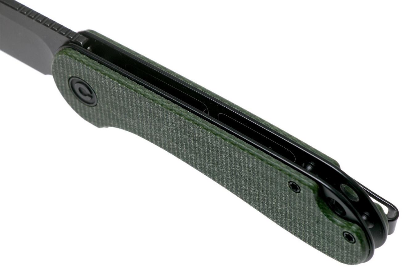 Civivi Elementum Tanto C907T-E Black, Green Micarta zakmes