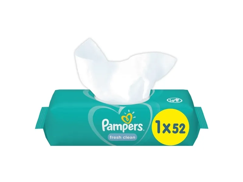 Pampers Fresh Clean 8001841041360, Vådservietter til baby, Dermatologisk testet, Allergivenlig, Neutral pH