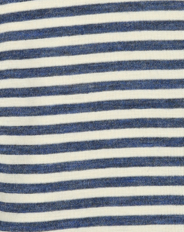Woll-Langarmshirt BAKids gestreift in graublau melange