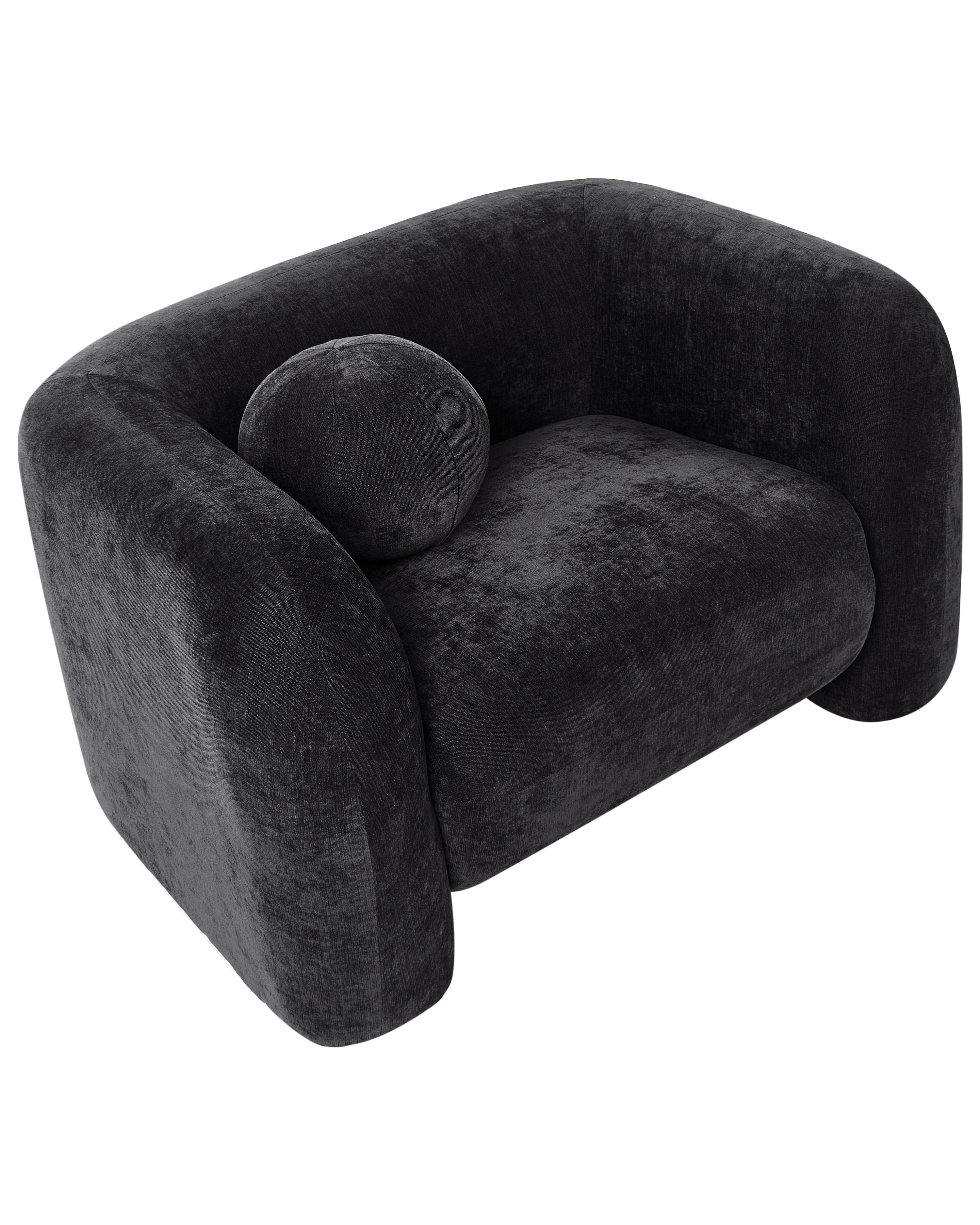 Fauteuil LEIREN Chenille Zwart