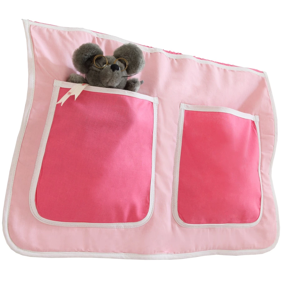 TICAA Kinder Bett-Tasche für Hochbett und Etagenbett Rosa-Pink