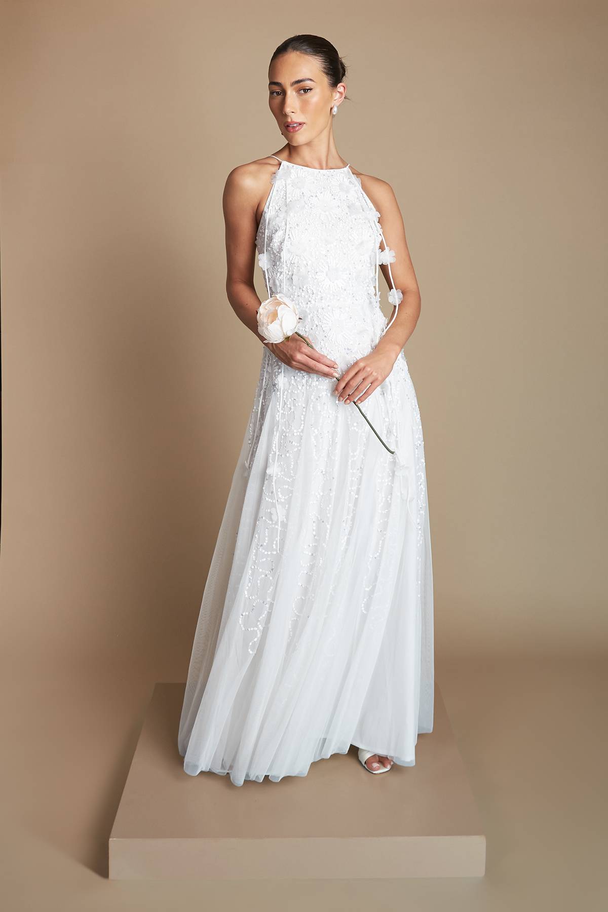 Coast Robe De Mariée En Tulle Ornée De Fleurs