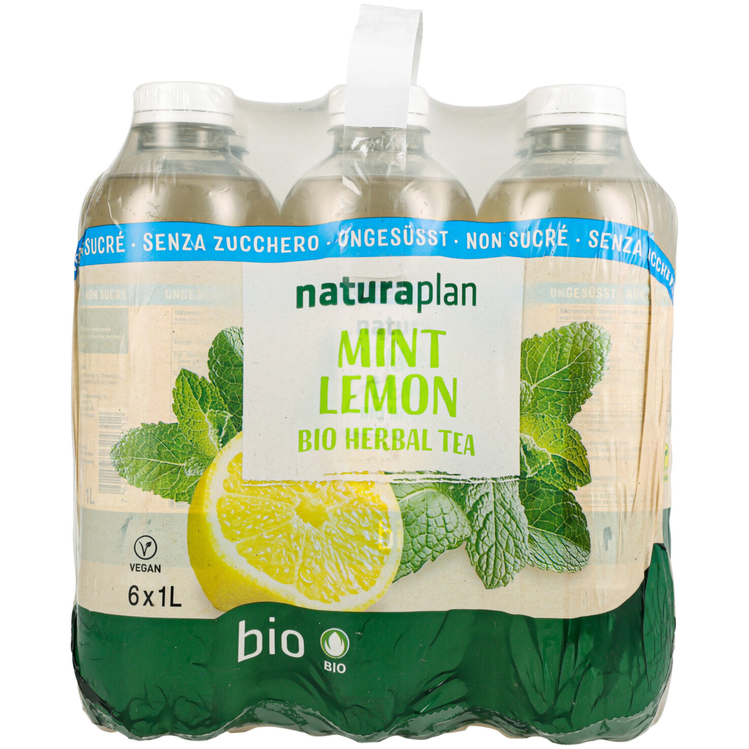Naturaplan Bio Mint Lemon ohne Zuckerzusatz 6x1l
