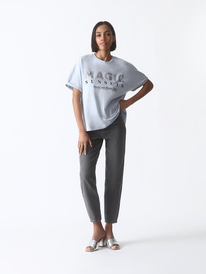 Camiseta básica estampada - Marino Vigoré