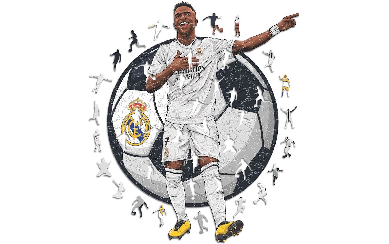 Vinicius Jr. - Real MadridOffizielles Holzpuzzle, Grösse M