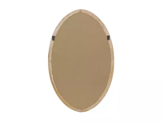 Miroir ovale en bois naturel
