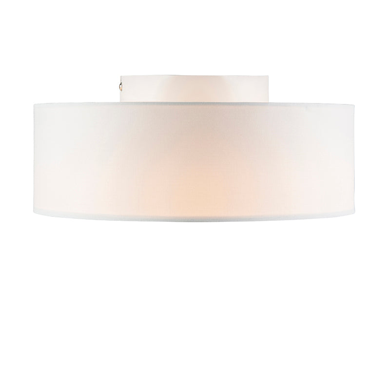 QAZQA Plafondlamp wit 30 cm incl. LED - Drum LED