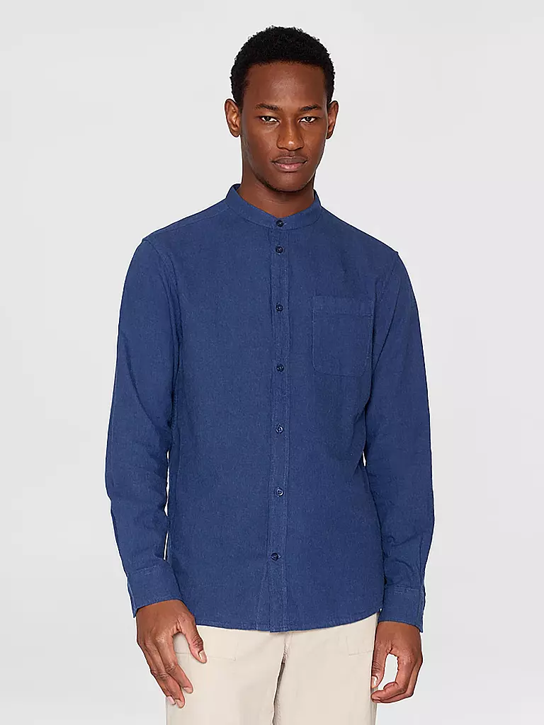 KNOWLEDGE COTTON APPAREL Flanellhemd  blau