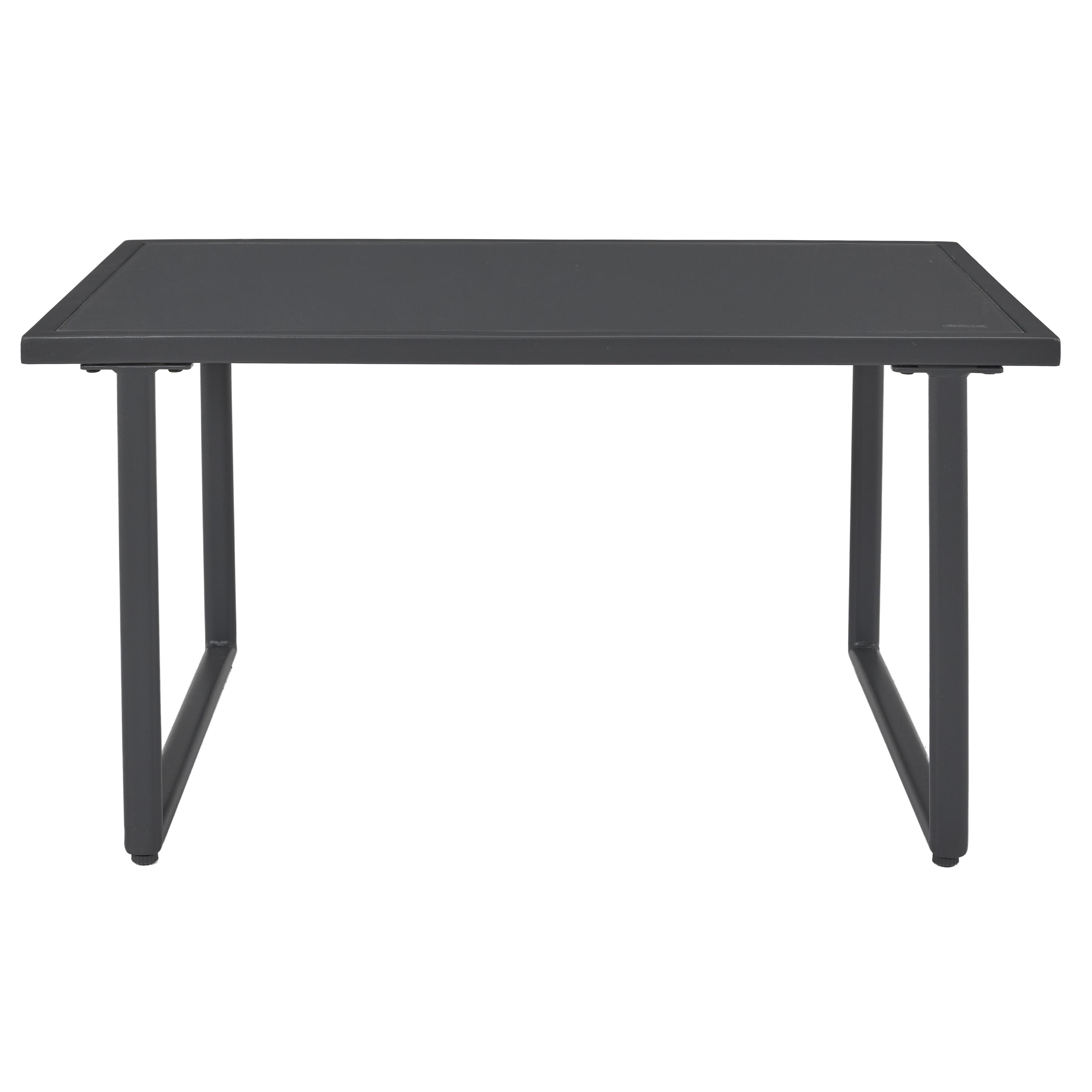SALON DE JARDIN ESSENTIEL GRIS ANTHRACITE 4 PLACES
