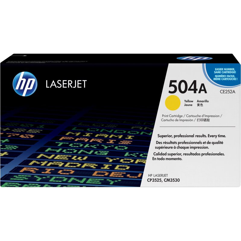 HP 504A toner LaserJet jaune authentique