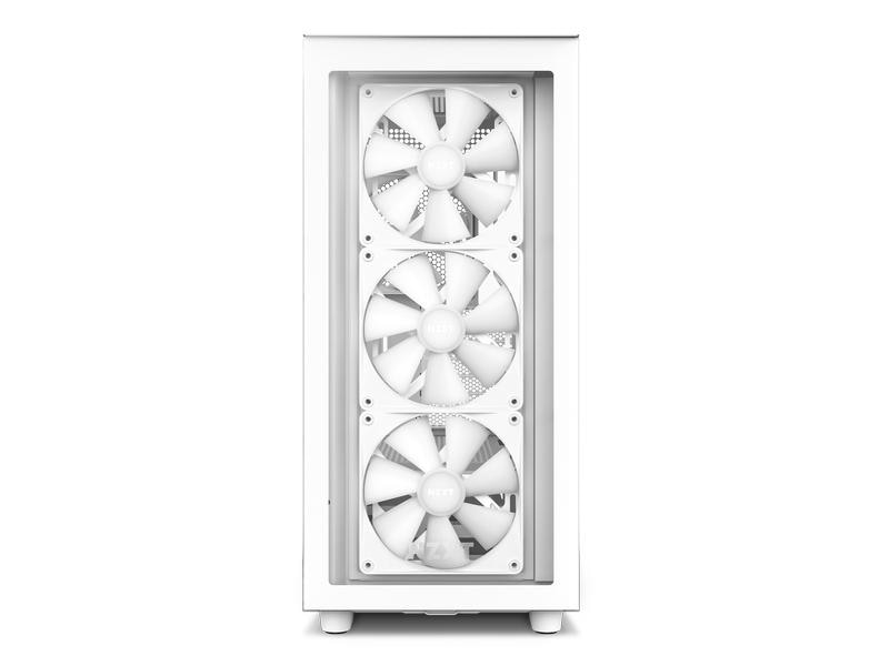 NZXT PC-Gehäuse H7 Elite 2023 Weiss matt Mid-Tower-Gehäuse mit Seitenfenster und RGB-Lüftern