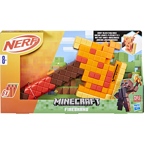 Nerf Minecraft Firebrand-økse blaster med 6 pile
