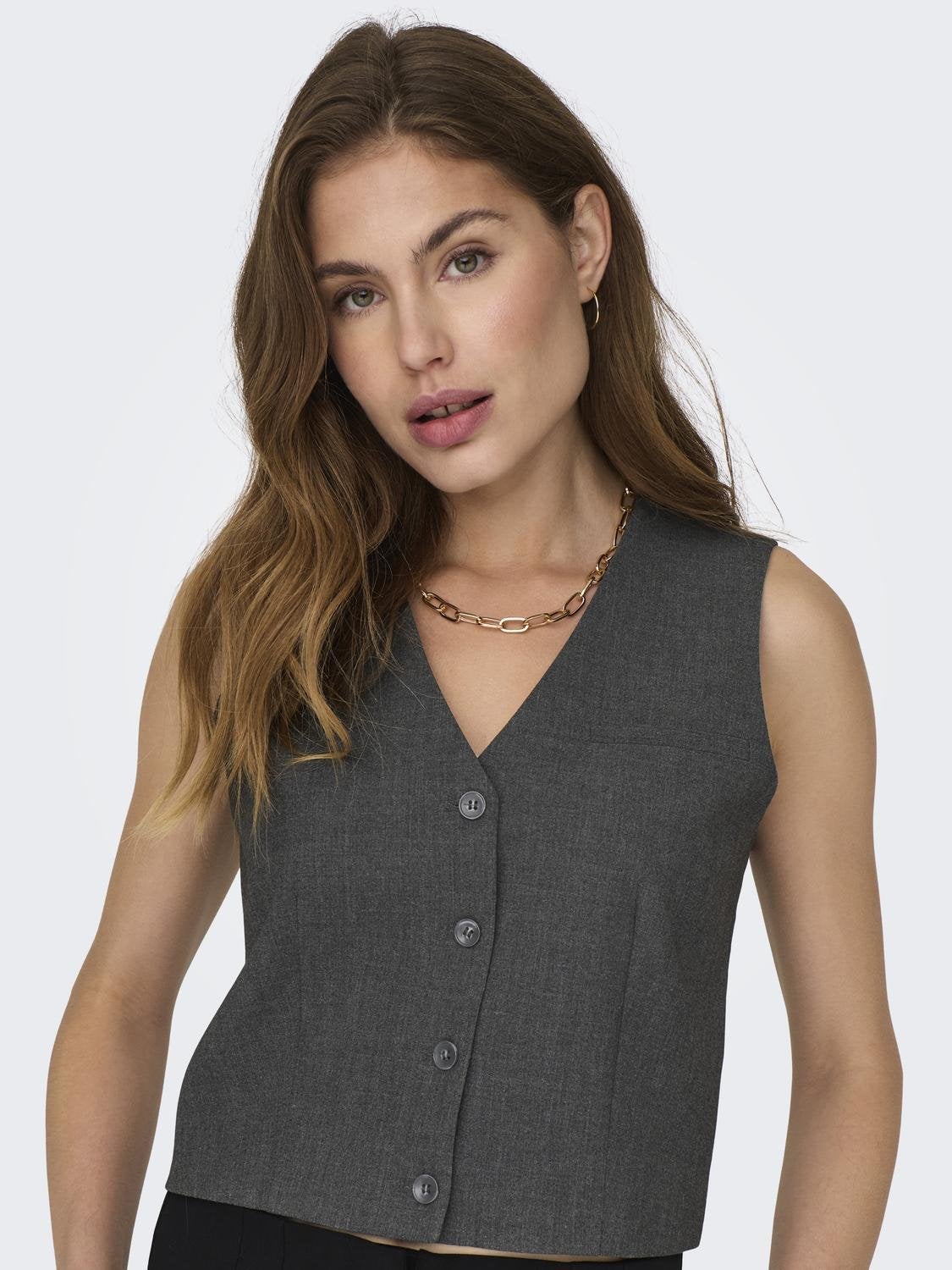 ONLMAVIS Anzugweste Dark Grey Melange