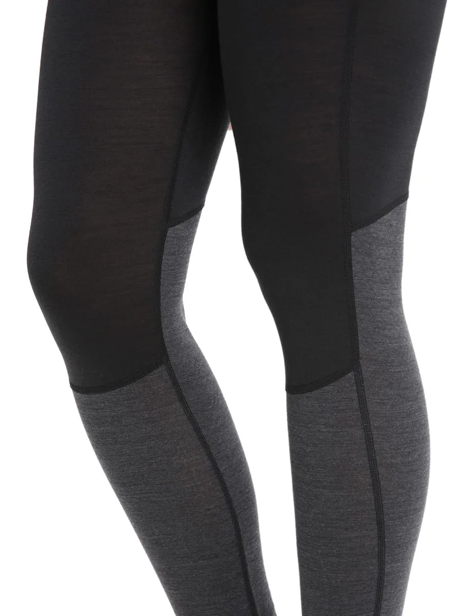 Icebreaker Women's 125 Zoneknit™ Leggings Black/Jet Heather/Cb