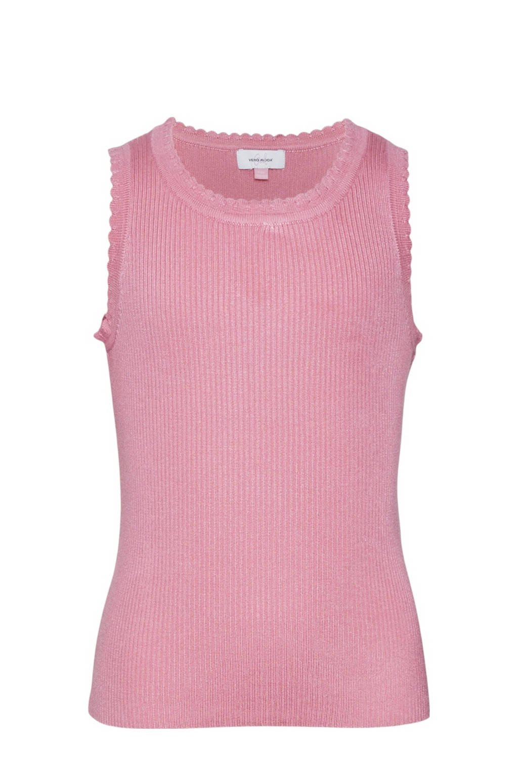 VERO MODA GIRL ribgebreidetop VMFIJI roze