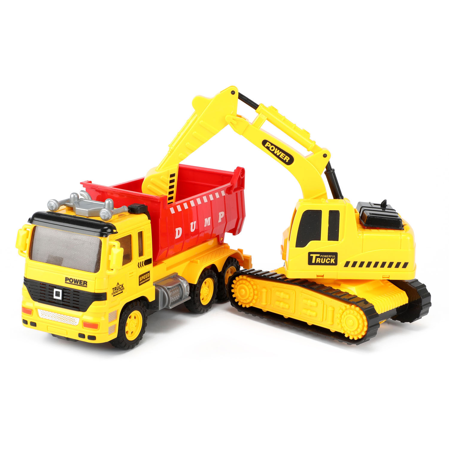Cars & Trucks Kiepwagen met Graafmachine