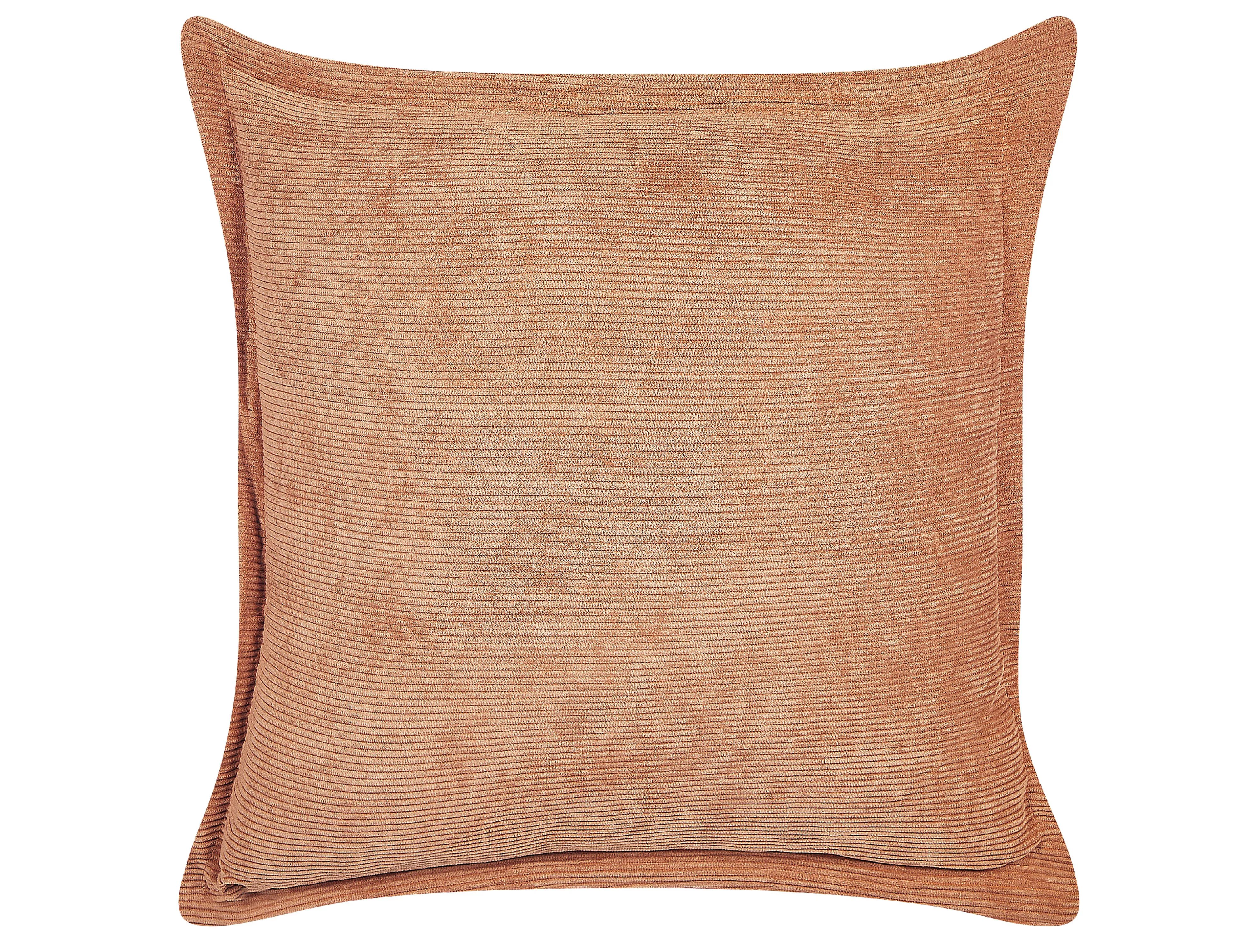 Set van 2 sierkussens ZINNIA Corduroy 43 x 43 cm Oranje effen