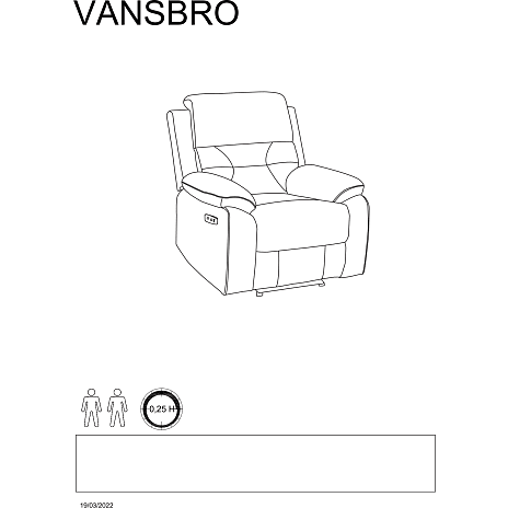 Vansbro lænestol - mørkegrå