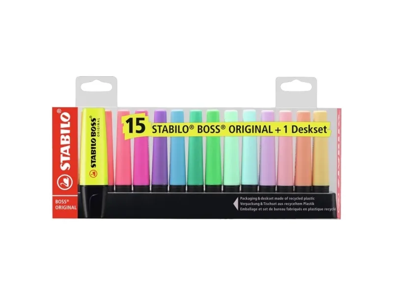Stabilo Boss® Original med 15 stk. ass. farver