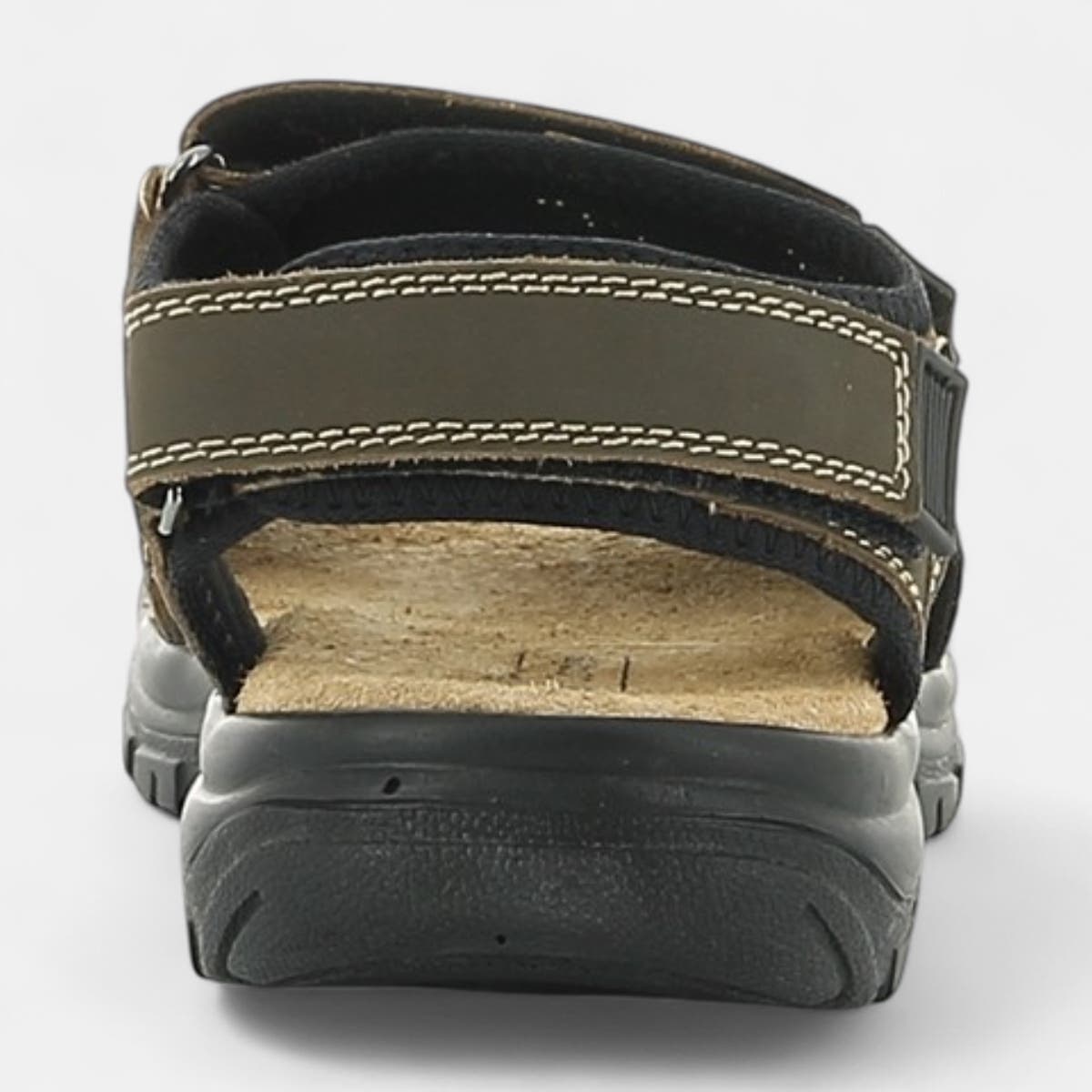 Nu-pieds confort Homme en cuir marron