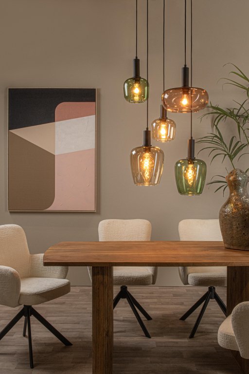 Lucide Ilona cluster 5 hanglamp rond multicolour