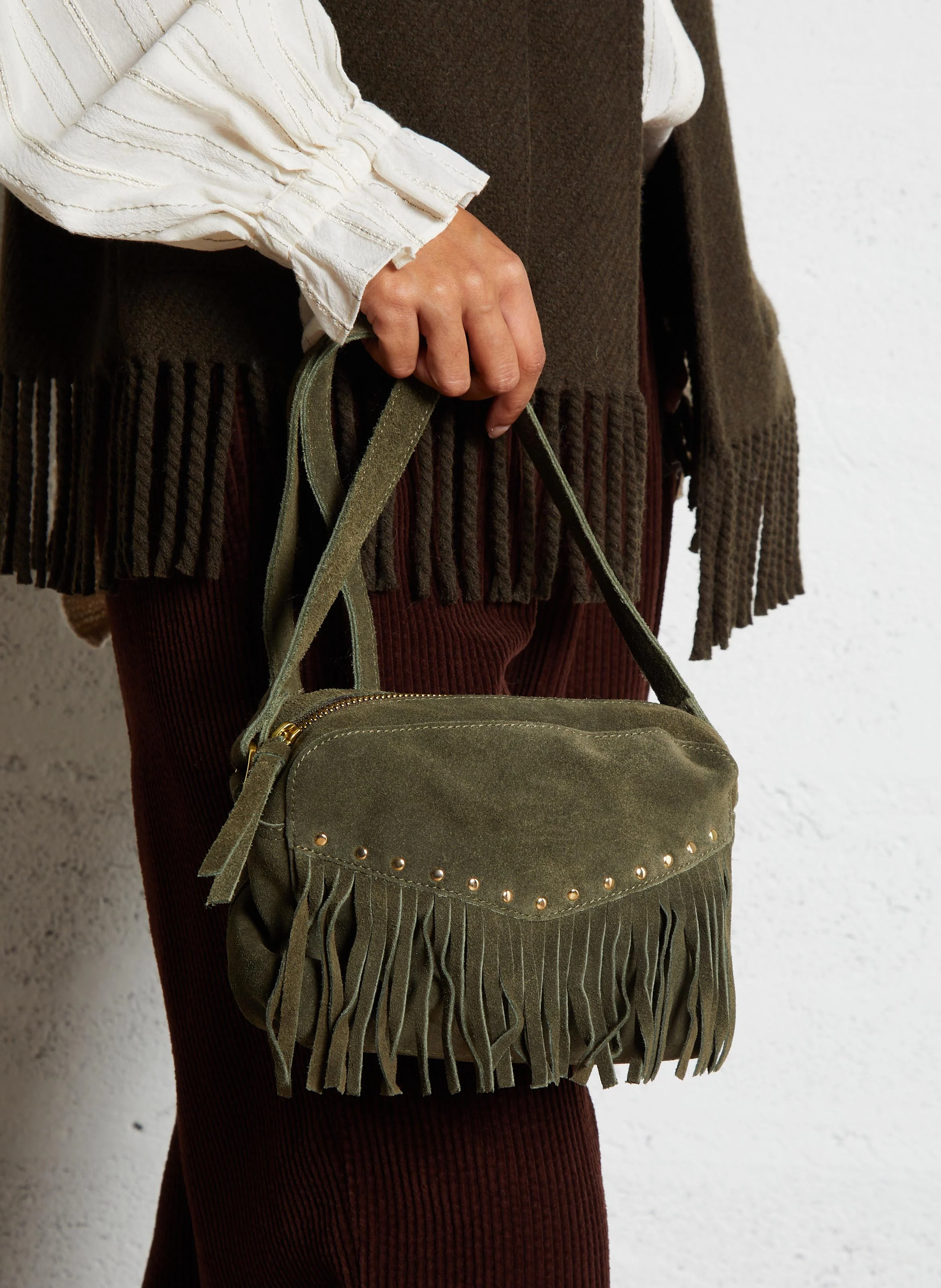 NILLA - Sac bandoulière en cuir | Vert