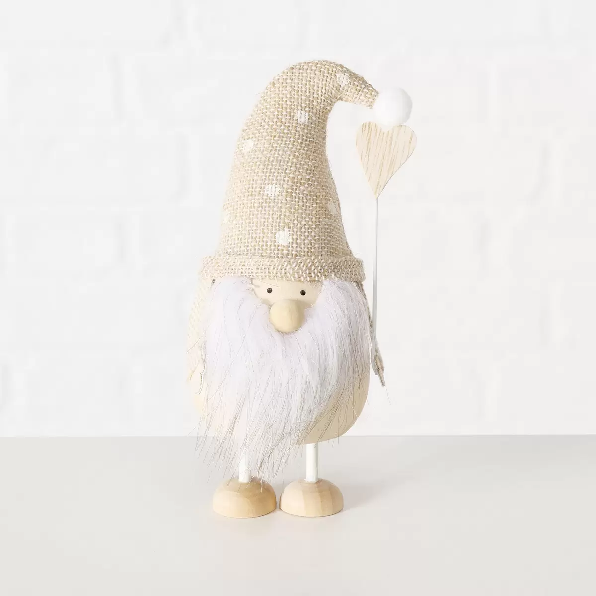 Weihnachtsmann Wichtel Lutti beige,weiss