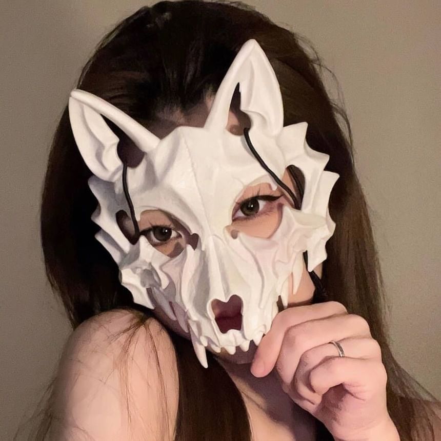 Choyu - Halloween 2D Kostuum Half Gezichtsmasker
