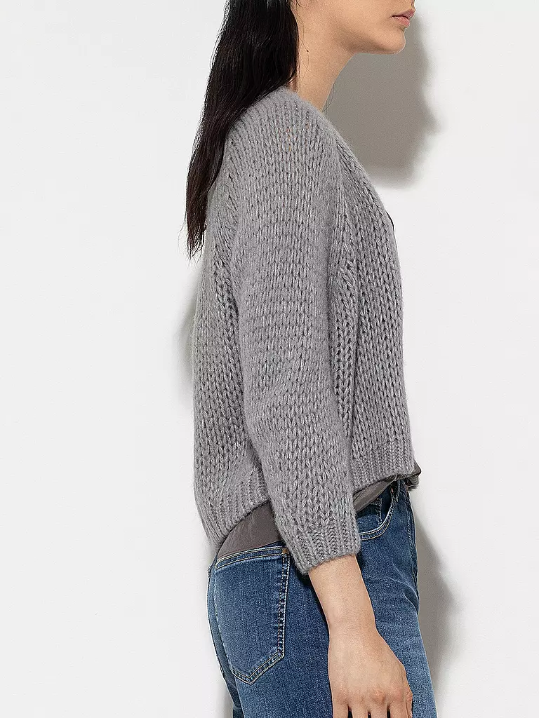 LUISA CERANO Strickjacke hellgrau