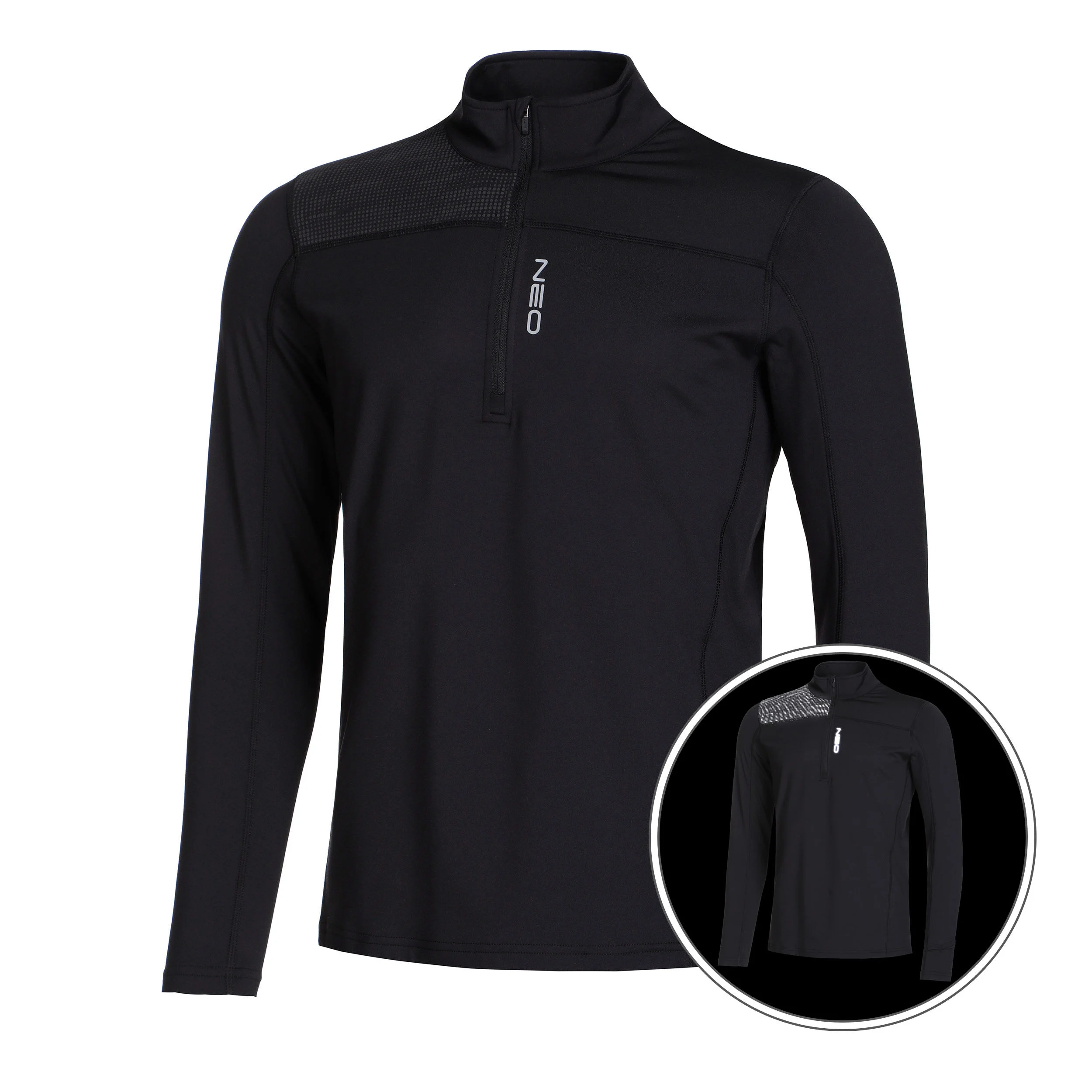 NEO Warm Light Haut Manches Longues Hommes - Noir