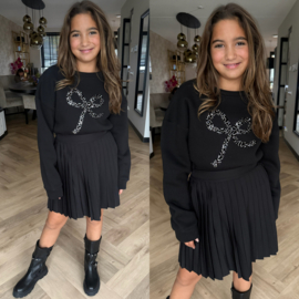 Pleated School Skirt - zwart