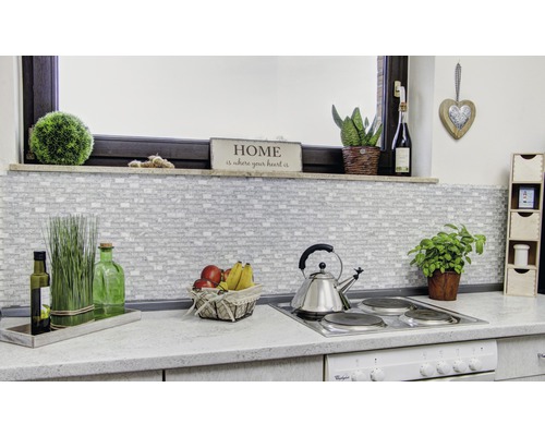 Glasmozaïek met natuursteen XIC B1111 wit 30x28,5 cm