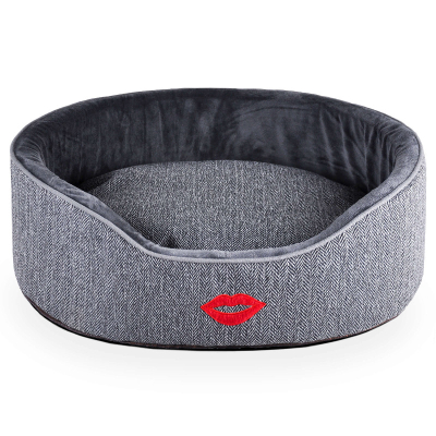 Freezack Hundebett Oval Kiss dunkelgrau S 45x40x15cm