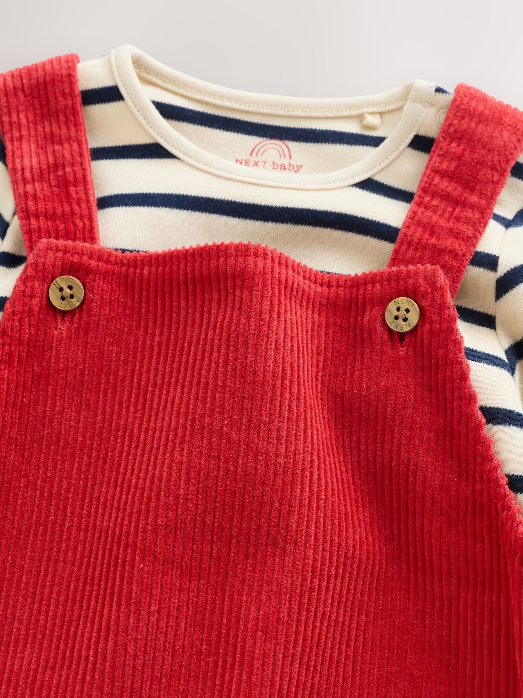 Rood - Babyset van tuinbroek en rompertje (0mnd-2jr)