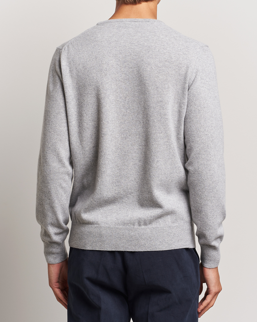 Morgano Wool/Cashmere Crewneck Mid Grey