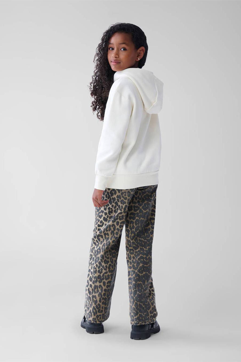 Shoeby sweater offwhite/roze/geel
