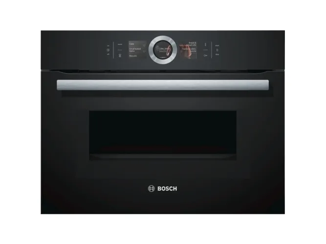 Bosch Serie | 8 CMG676BB1 - Kombinationsovn - til indbygning - niche - bredde: 56 cm - dybde: 55 cm - højde: 45 cm - med selv-rengøring - sort