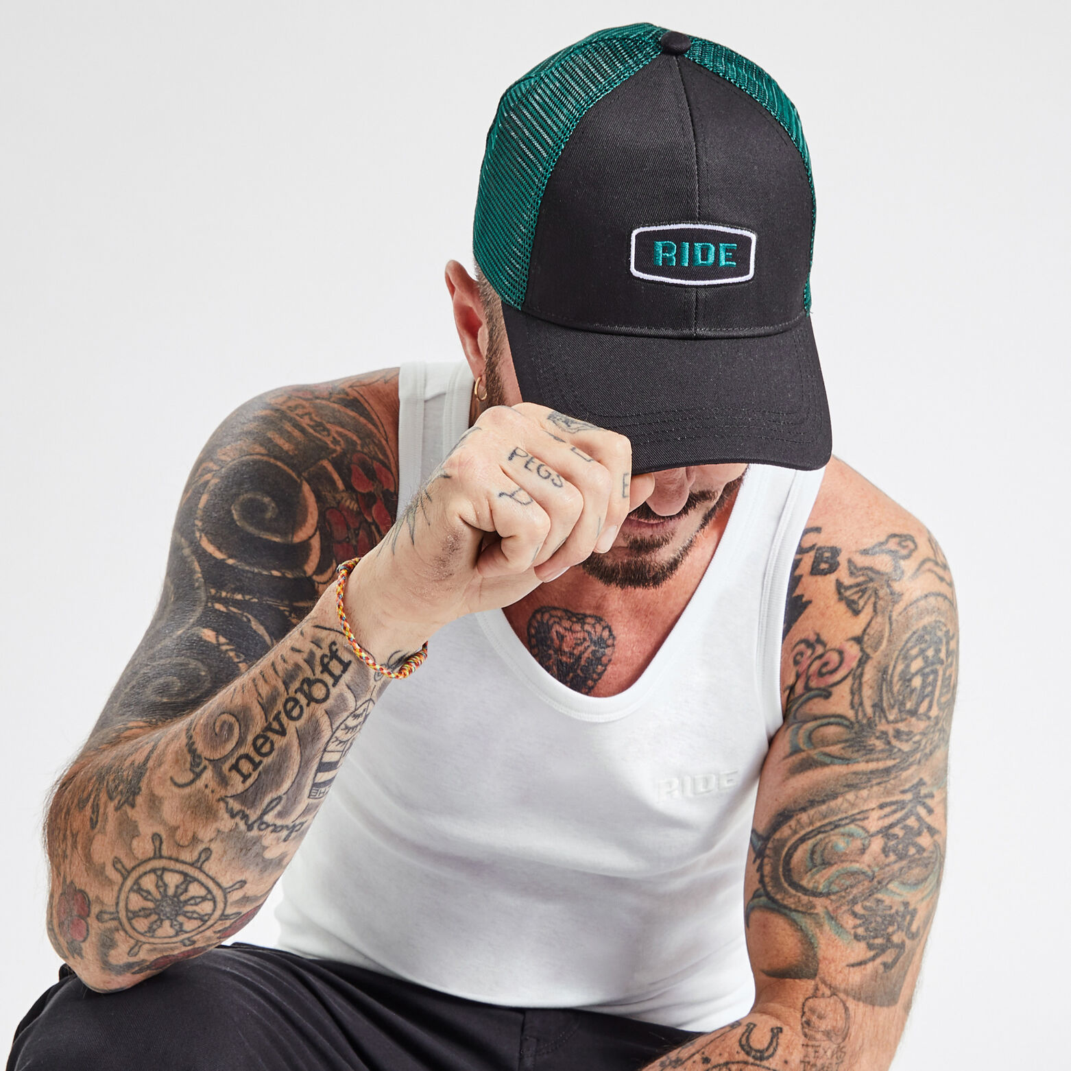 Casquette RIDE licence FISE Vert