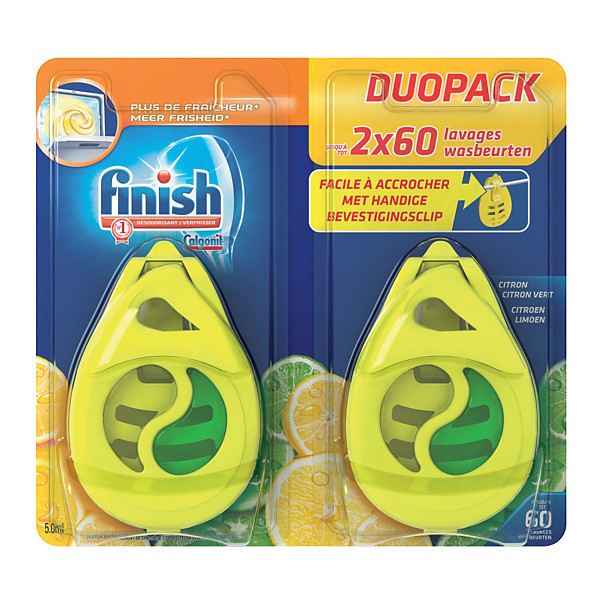 Désodorisant lave-vaisselle Finish Citron Fresh, lot de 2
