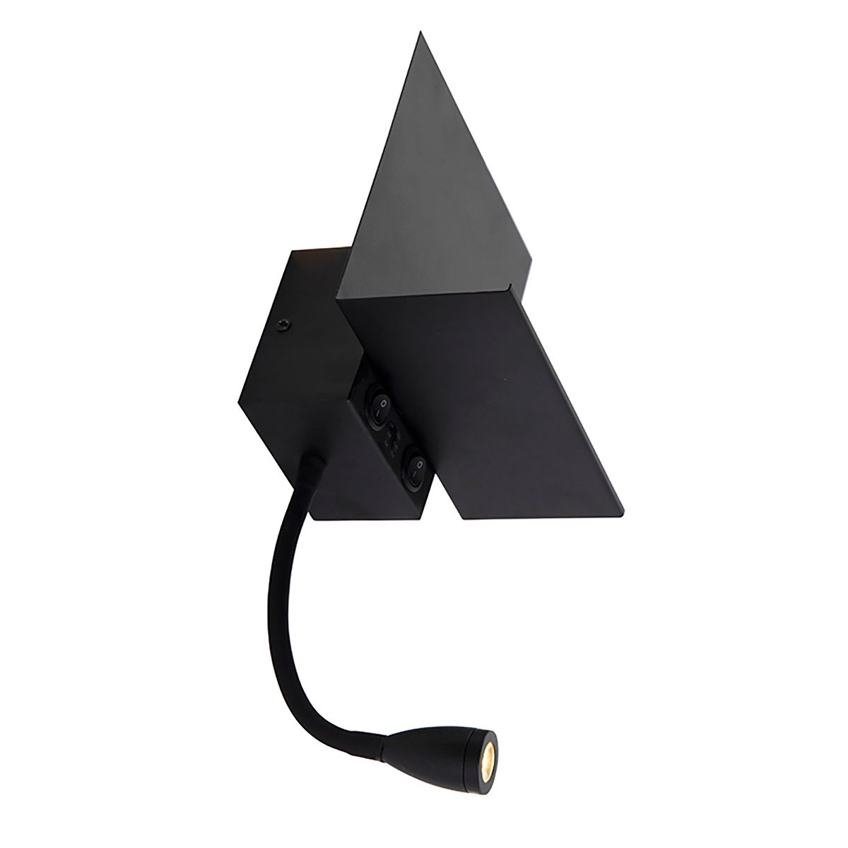 Smart wandlamp zwart met USB en flexarm incl. Wifi G9 - Flero