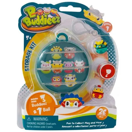 BBuddieez Storage Ball und 3 Buddieez, Aufbewahrungsball mit Platz für 8 Buddieez