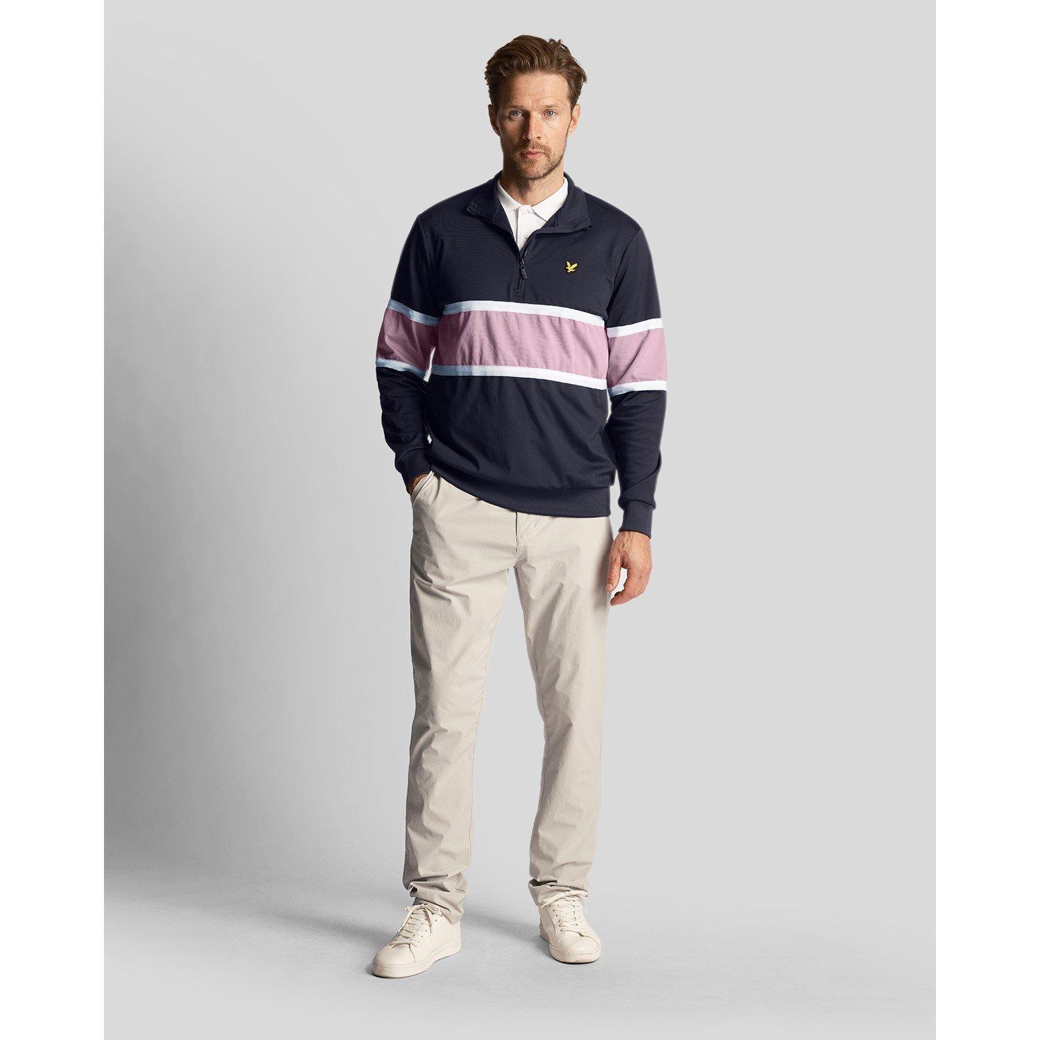 Lyle and Scott Colour Block Quarter Zip