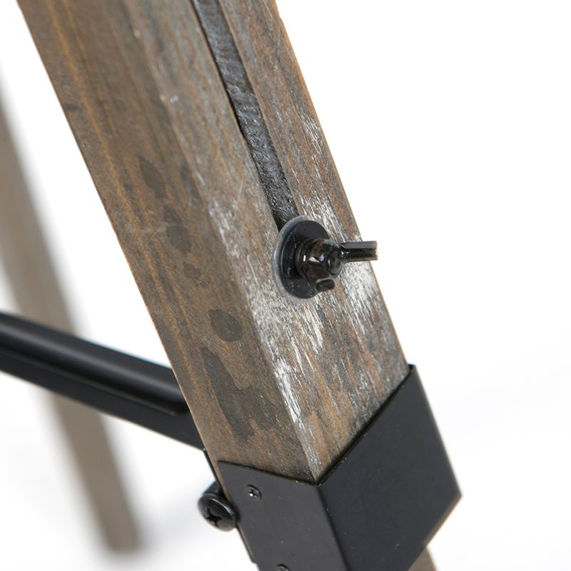 Smart vloerlamp tripod hout met studiospot incl. Wifi B35  - Braha