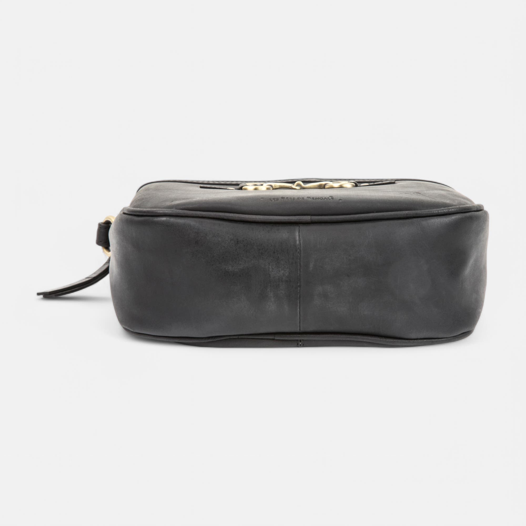Sac bandoulière en cuir noir